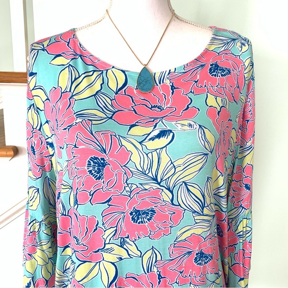 NWT Ruby Rd. Spring Fling Multicolor Floral Stretch Blouse XL NEW - Picture 2 of 8